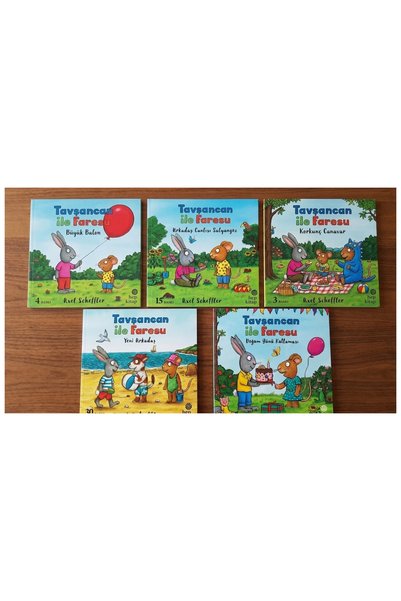 Hep Kitap Tavşancan ile Faresu 5 Books - Rabbit Bookmark Gift Set! !
