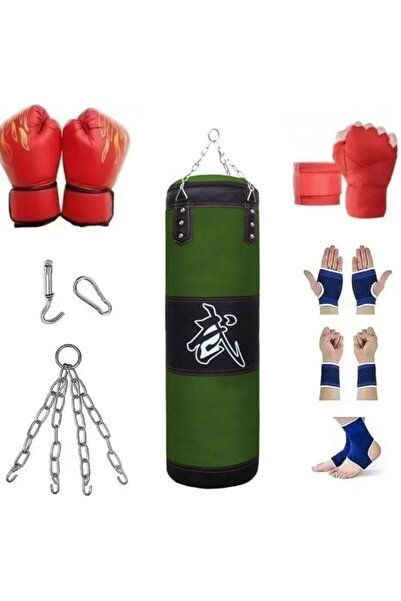 Generic 8 In 1 Boxing Bag Set with Chains and Gloves, Fillable Punching Bag f...