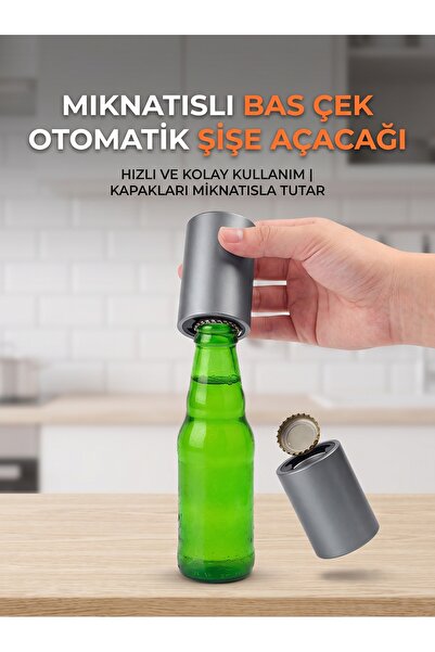 EVLE Μαγνητικό αυτόματο ανοιχτήρι μπουκαλιών με μαγνήτη, πρακτικό αυτόματο επ...