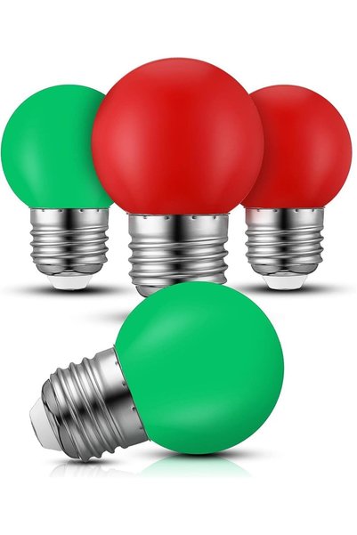 Generic 4 قطع مصابيح LED G14/G45، 1 واط 120 فولت بقاعدة E26/E27، إضاءة ليلية ...