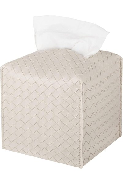 Generic Tissue Box Cover PU Leather Tissue Holder Square Facial Tissue Case F...