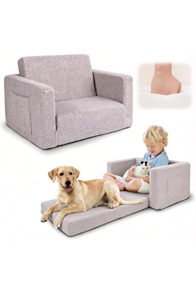 Generic Kids Sofa, 2-in-1 Kids Sofa Chair, Convertible Children Couch to Loun...