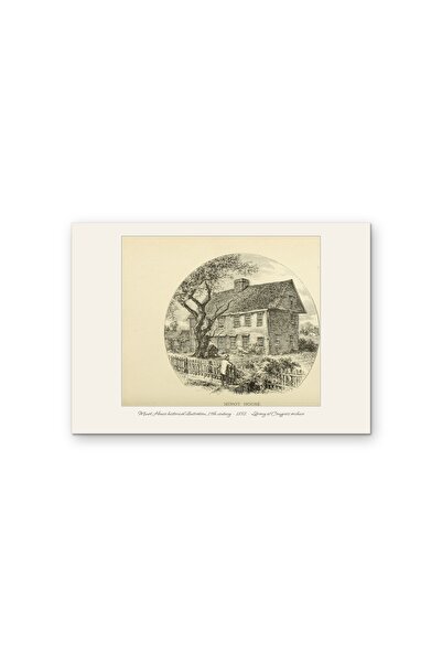 OEM Плакатен картон 250гр А4, Историческа илюстрация Къща Минот от 1882 г., А...