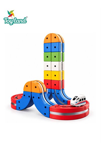 TOY LAND 68-Piece Magnetic Track Train Building Set for Kids, DIY Railway Con...