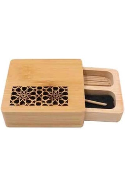Generic صندوق موقد صغير مع 10 قطع من أعواد العود بقطر 2 مم - A85S-1 (1)