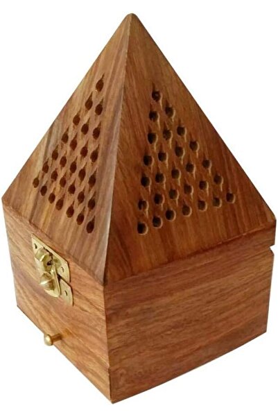 Generic مبخرة بخور خشبية على شكل هرم، مبخرة بخور خشبية بتصاميم متعددة (حجم كبير)