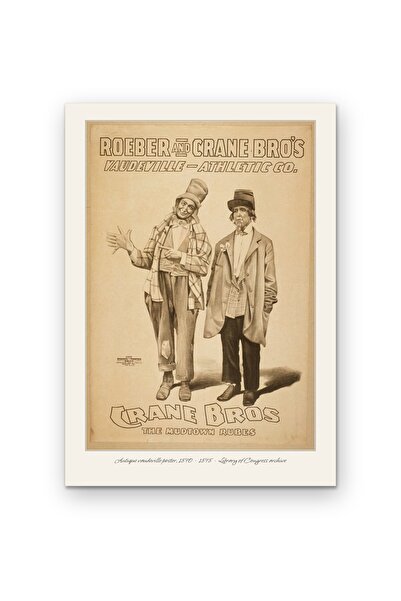OEM Poster Carton 250g A4, Afis Vaudeville Antic Original 1890, Arhiva Istorica