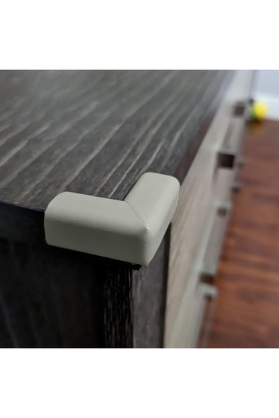 HerŞey Marketing Rubber Baby Child Table Coffee Table Unit Edge Corner Impact Protector Safety Kit 10 Pieces Gray Color