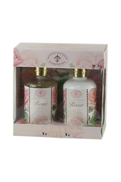 Saponificio Artigianale Fiorentino Set cosmetic Fiorentino Rosa, Sapun lichid...