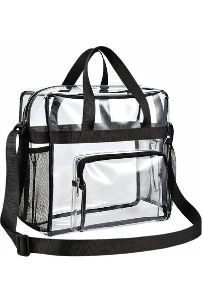 Arabest Clear Stadium Approved Tote Bag,12x5.5x12 Inches Transparent PVC Trav...