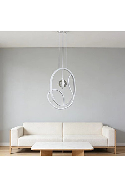 Generic Brand إنارة سقف معلقة مودرن أبيض 85 واط LED 3 ألوان إضاءة HA/E6538/WH...