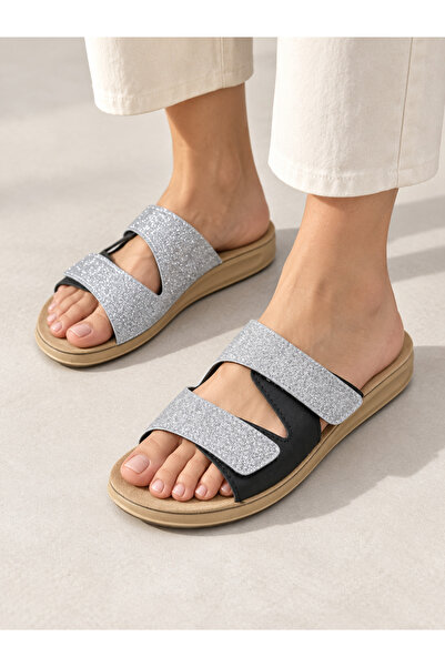 Trendline Women's Comfortable Velcro-Fastened Slippers with Light Sole
