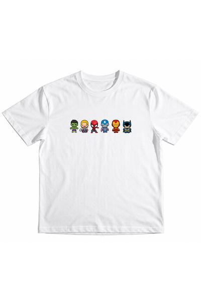 Compostela Girls' Invincibles Hero Mini Front Printed 100% Cotton Organic T-S...