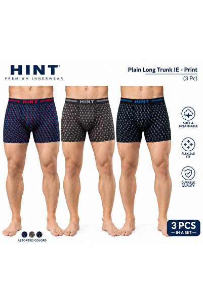 Macho HINT Stylo Long Trunk OE - مطبوع - ألوان متنوعة (3 قطع)