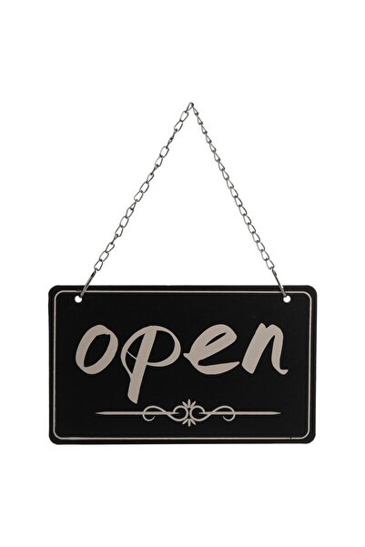 OEM Tablita Semnalizare Suspendabila din Lemn "Open - Closed" 25x15cm