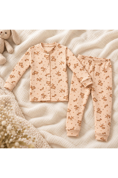 Kız Çocuk Pijama Takımı Ceylan Desenli