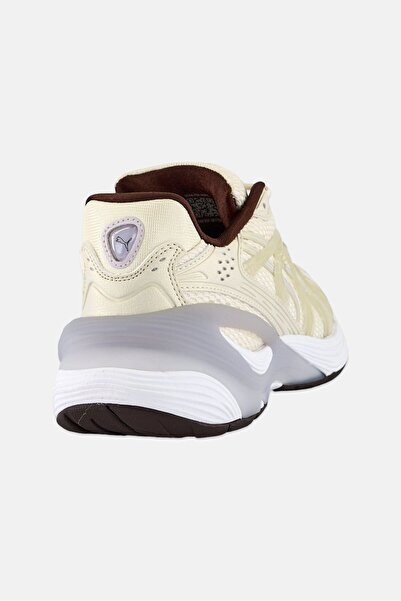 Puma Women Inverse Metallic Lace Up Running Shoes, Off White