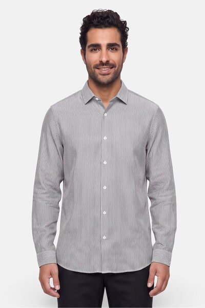 Nordam Men Regular Fit Stripe Long Sleeve Casual Shirt, Multicolor