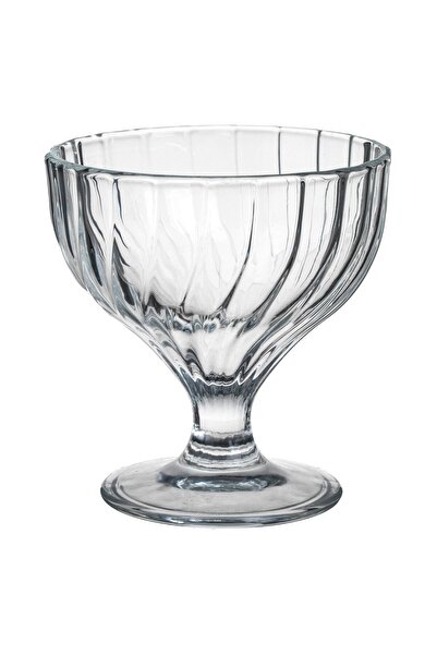OEM Γυάλινο Κύπελλο Παγωτού με Πόδι & Σχέδιο 300ml