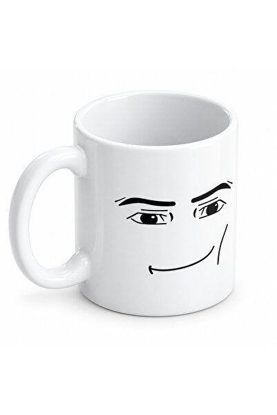 Roblox Man Face Baskılı Porselen Kupa Bardak