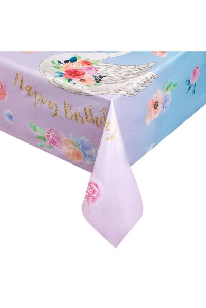 OEM Plastic Tablecloth Swan 180x120cm