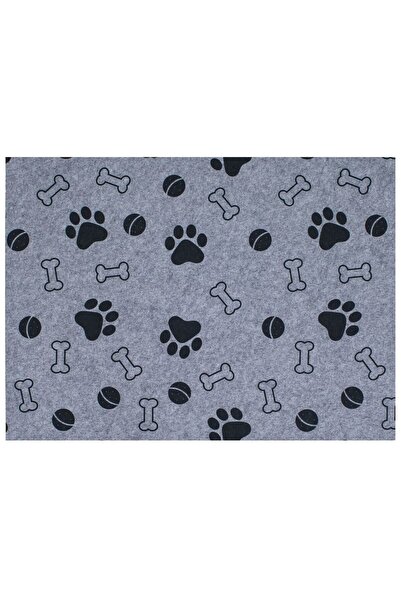 OEM Covoras Gri cu Model Labute pentru Caini 70x50cm
