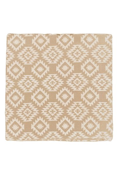 OEM Fata de Perna Decorativa Bej Ecru cu Model Aztec 47x47cm