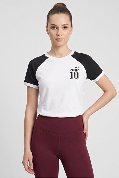 Puma Women Slim Fit Short Sleeve Outdoor T-Shirt, White