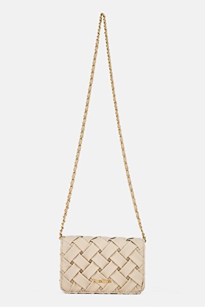 Bebe Women Brand Logo Cross Body Bag, Beige