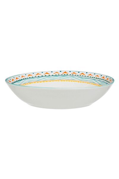OEM Colorful Aztec Pattern Porcelain Deep Plate 750ml