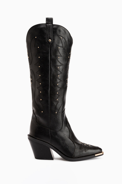 Limoya Elnora Black Embroidered Western Women's Boots