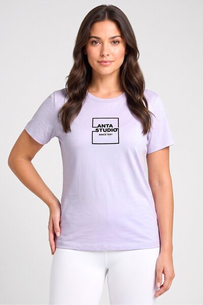 Anta Women Sportswear Fit Short Sleeve Outdoor T-Shirt, Light Purple