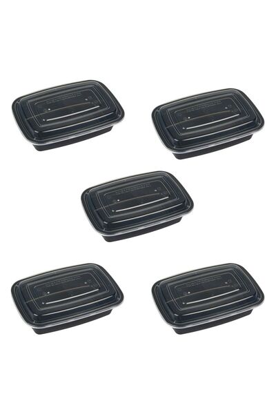 OEM Set Recipiente Alimente Negre Capac Transparent 1l - 5buc