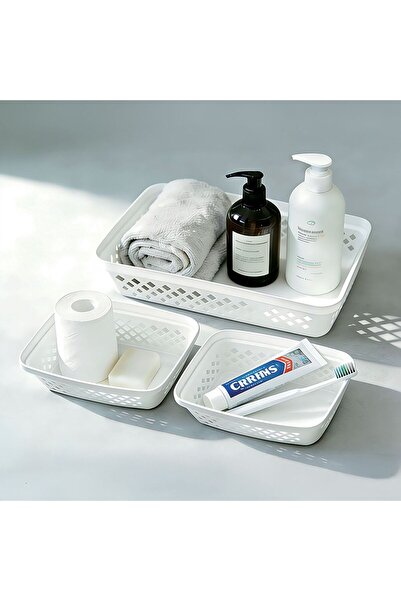OEM Ecru storage basket set - 3 pieces