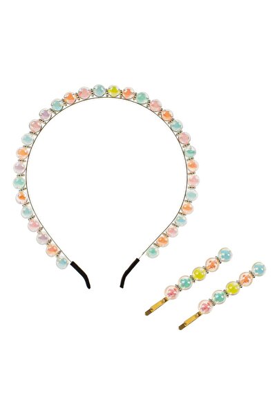 OEM Set Coronita Clame Par cu Margele Colorate pentru Copii - 3buc