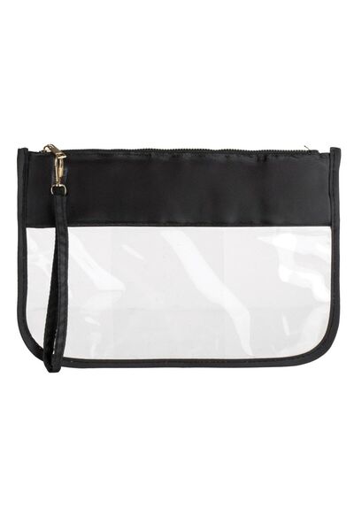 OEM Transparent Black Eyeshadow Palette with Handle 28x19cm