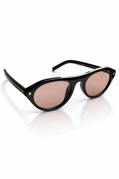 Roger Bacon Black Nude Women's Sunglasses Uv400 Protection Gold Detail