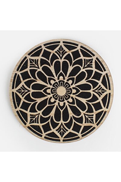 OEM Round Wooden Cup Holder with Patterned Ø11cm