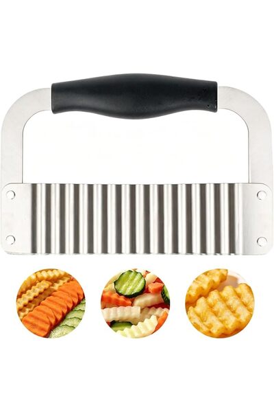 GENERAL Crinkle Potato Cutter, Wavy Chopper Knife, Upgraded Stainless Steel B...