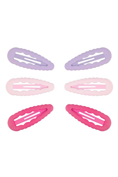 OEM Set Clame Metalice Par Roz Fucsia Lila Mate Model Valuros pentru Copii 5c...