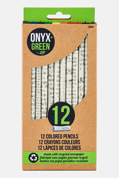 onyx + green 12 Pieces Colored Pencils, Multicolor