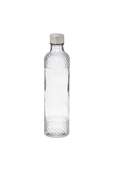 OEM Diamond Model Glass Water Bottle with Metal Screw Cap 1l