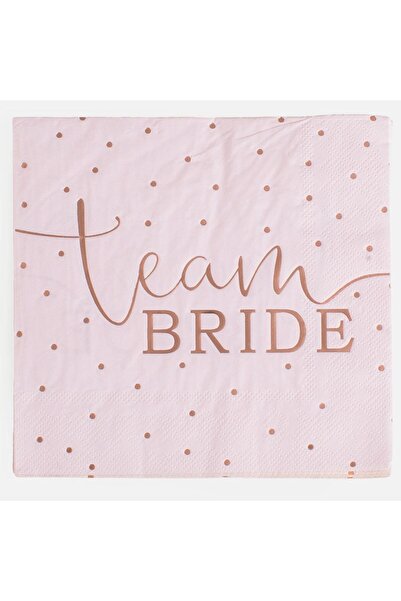 OEM Servetele de Masa cu 2 Straturi Roz Team Bride cu Buline 33x33cm - 12buc