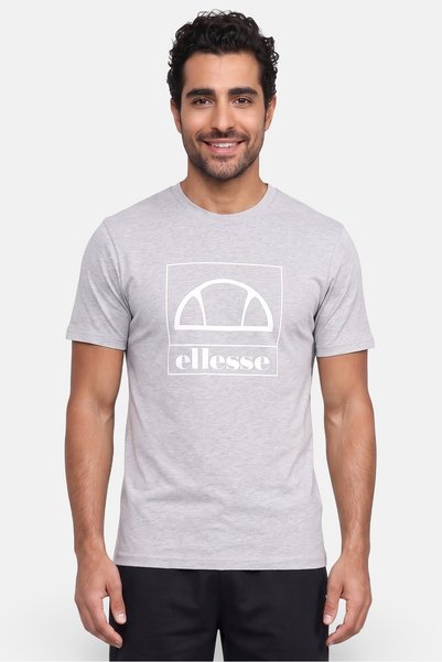 Ellesse Men Sportwear Fit Short Sleeve Outdoor T-Shirt, Light Grey