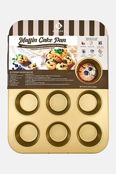Gourmet Muffin Cake Pan, Gold