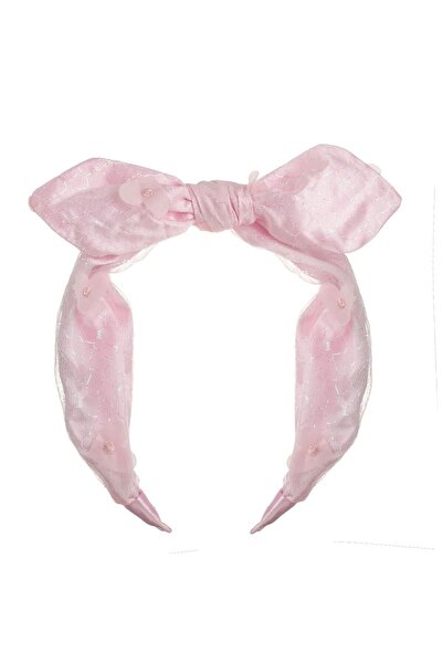 OEM Coronita Par Roz Tul cu Fundita Organza Inimi
