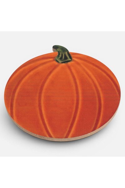 OEM Round Wooden Cup Holder Pumpkin Pattern Ø11cm