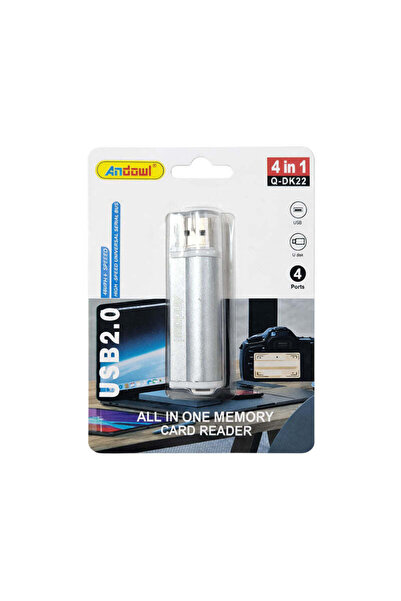 OEM Andowl Αναγνώστης Καρτών Μνήμης USB 2.0 4 σε 1 Q-DK22 - Memory Card Reader