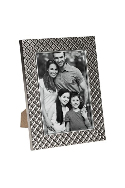 OEM Metallic Gray Photo Frame with Embossed Diamonds 13x18cm