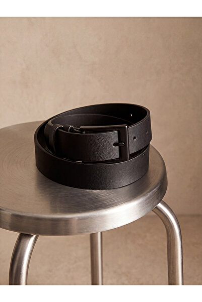 LC Waikiki Ozmarka New Season Black Leather Look Boys' Belt